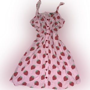 Kawaii Strawberry Summer Dress